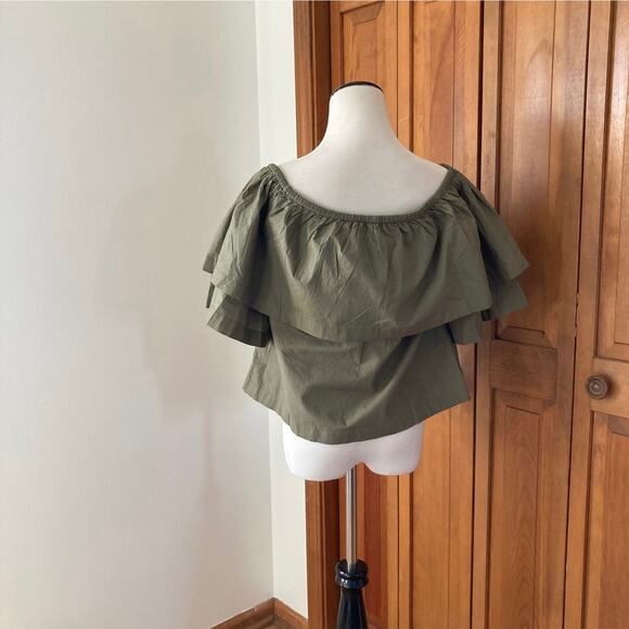NWT Mudpie Olive Green Peasant Top, Size S - Picture 3 of 5